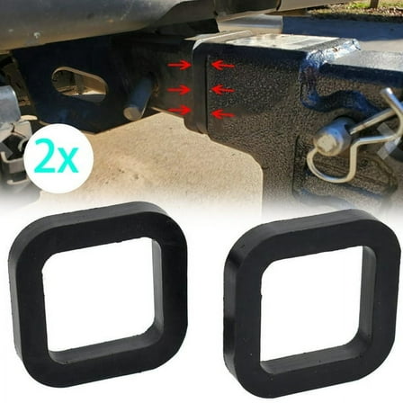 XUKEY 2" Rubber Cushion Silencer Pad 2Pcs for Trailer Hitch Receiver Reduce Tow Rattle