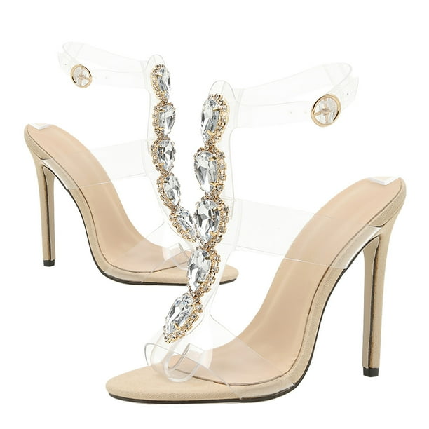 Houderco 1Par Sandalias De Con Línea En Para Mujer Elegantes Y Transparentes