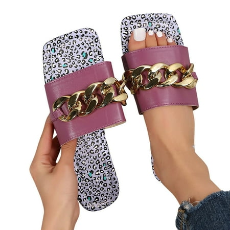 

Leesechin Summer Sandals Women Deals Matsu Sole Sandals Fashionable Beach Flat Bottomed Ladies Slippers External Wear Clearance