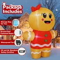 thumbnail image 7 of GOOSH Christmas Inflatables 6.7 FT Gingerbread Man Inflatable, Cute Blow Up Gingerbread Man Inflatable with Built-in LEDs, Outdoor Christmas Decorations Inflatable Gingerbread Man for Xmas Holiday, 7 of 7