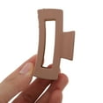 thumbnail image 5 of Unique Bargains 1 Pc Grace Rectangle Frosted Hair Clips Hairdo Clip for Home Khaki, 5 of 5