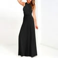 thumbnail image 5 of NXMZXB Dresses for Bridesmaids,Wedding Guest Dresses for Women,Plus Size Wrap Dress Long Maxi Convertible Multiway Dress Black L, 5 of 9