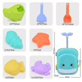 thumbnail image 2 of Juego de 8 Uds de juguetes para arena de playa con maleta de almacenamiento, juego de juguetes acuáticos para niños, alta calidad (hy), 2 of 4