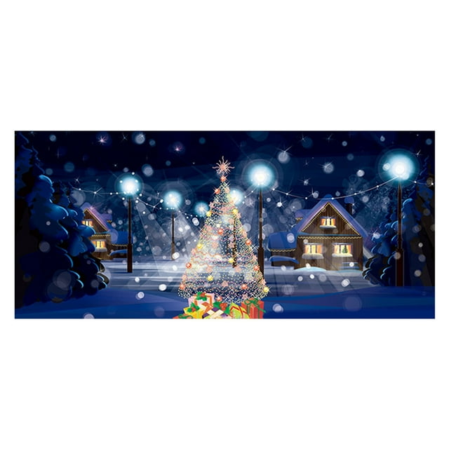 SIfdSeng Get it Fast Garage Door Banner Background Merry Garage Door Banner Cover Large Background for Outdoor Christma