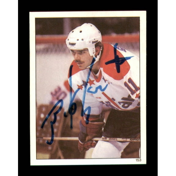 Mike Gartner Autographed 1982-83 Topps Stickers Card #153 Washington Capitals SKU #251454