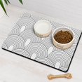thumbnail image 3 of Boho Retro Floral Pet Feeding Mat-Absorbent Pet Placemat for Food and Water Bowl, with Waterproof Rubber Backing, Quick Dry Water Dispenser Mat for Dog and Cat (16"x24"), 3 of 7