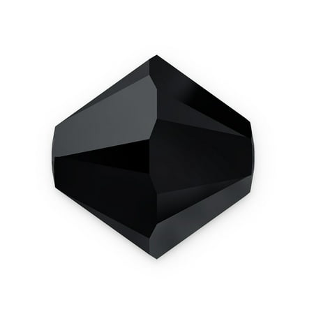 5301 8mm Bicone Swarovski Crystals - Swarovski Crystal Bicone Beads 5301 8mm Jet (Package of 3)