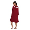thumbnail image 2 of Valcatch Women's Court Style Nightdress Long Sleeve Lace Panel Sleep Skirt Loose Comfy Pajamas, 2 of 6