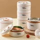 thumbnail image 5 of Matsuzay Fiambrera termal aislada de acero inoxidable apilable para adultos de la fiambrera del calentador de la comida para la comida caliente Mostrada 3PCS, 5 of 6