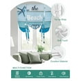 thumbnail image 2 of Blue Ombre Coastal Tie Up Curtains for Windows 45 Inch Length Balloon Curtains Kitchen Adjustable Balloon Window Shade Nautical Starfish Shell Summer Beach Tie Up Bathroom Curtain Window 52"x45", 2 of 6