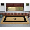 thumbnail image 2 of Heavy Duty Coir Door Mat Single Picture Frame, Monogram T - Black 30" x 48", 2 of 5