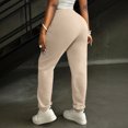 thumbnail image 6 of Nestiefly Women's Plus Size Baggy Sweatpants High Waisted Drawstring Straight Leg Comfy Relaxed Joggers Lounge Pants Khaki M, 6 of 8