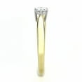 thumbnail image 4 of Two-Tone IP Gold (Ion Plating) Stainless Steel Ring with AAA Grade CZ in Clear for Women Clear Stone Color Style TK3440 Size 7, 4 of 4