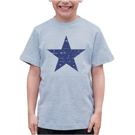 

7 ate 9 Apparel Kids Patriotic 4th of July Shirt - Distressed Star Grey T-Shirt 18 Months