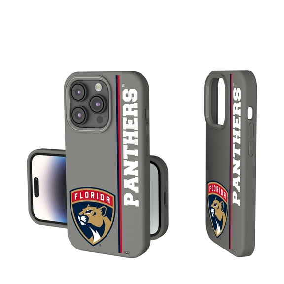 Keyscaper Gray Florida Panthers Sidebar Soft Touch iPhone Case