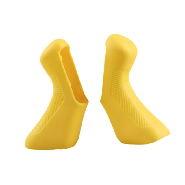 2 fundas para palanca de cambios de freno, de silicona antideslizante. amarillo