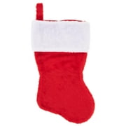 Holiday Time Red/White Christmas Plush Stocking