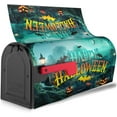 thumbnail image 3 of Happy Halloween Mailbox Covers Magnetic Standard Size 18" X 21" Pumpkin Graveyard Spooky Night Mailbox Cover Decorations Wrap, 3 of 6