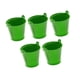 thumbnail image 5 of 5 cubos de metal galvanizado, cubos de hielo, recipientes para manualidades con asa, decoración del hogar, jarrones metálicos decorativos resistentes Verde, 5 of 8
