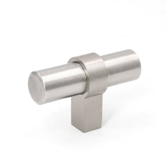 Fitviso 10 Pack Brushed Nickel Single Hole Cabinet Knobs，Stainless Steel Drawer Handles for Dresser Furniture Drawers