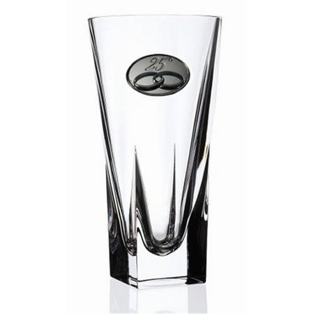 - Rcr Fusion Crystal Vase Large With 25Th Anniversay Design