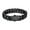 01. Rhodium Black Plated, variant on Bestyle Black Metal Plated Miami Cuban Link Chain Bracelets for Men, Hip-Hop Cool Men’s Bracelet Stainless Steel Hand Chain Bracelet (12mm Width, 19cm Length)