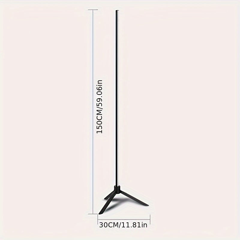 HOODINK 2 Pack Corner Floor Lamp, 59" RGB LED Corner Lamp with Music Sync, 16 Million Colors LED Lamp with Smart App & Remote Control for Bedroom, Living Room Gaming Room