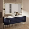 thumbnail image 2 of Sonoma 72 in W x 22 in D Navy Blue Double Bath Vanity and Cultured Marble Top, 2 of 11