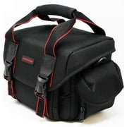 Commander Optics Large Universal DSLR Camera Case Gadget Bag - 11 x 7 x 7 Inches, Black/Red