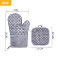thumbnail image 2 of Guantes de Horno y Agarraderas para Cocina Resistentes al Calor 4 Piezas Guantes de Horno de algodón y Almohadillas Calientes con Agarre de Silicona Antideslizante Brazo Largo, 2 of 7