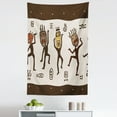 thumbnail image 1 of Tribe Tapestry, Cartoon Dancing Natives Wearing Tribal Print, Fabric Wall Hanging Decor for Bedroom Living Room Dorm, 5 Sizes, Army Green Yellow, by Ambesonne, 1 of 1