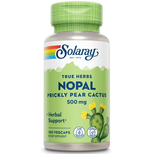 Suplemento SOLARAY, nopal, nopal, nopal, 500 mg, 100 cápsulas vegetales