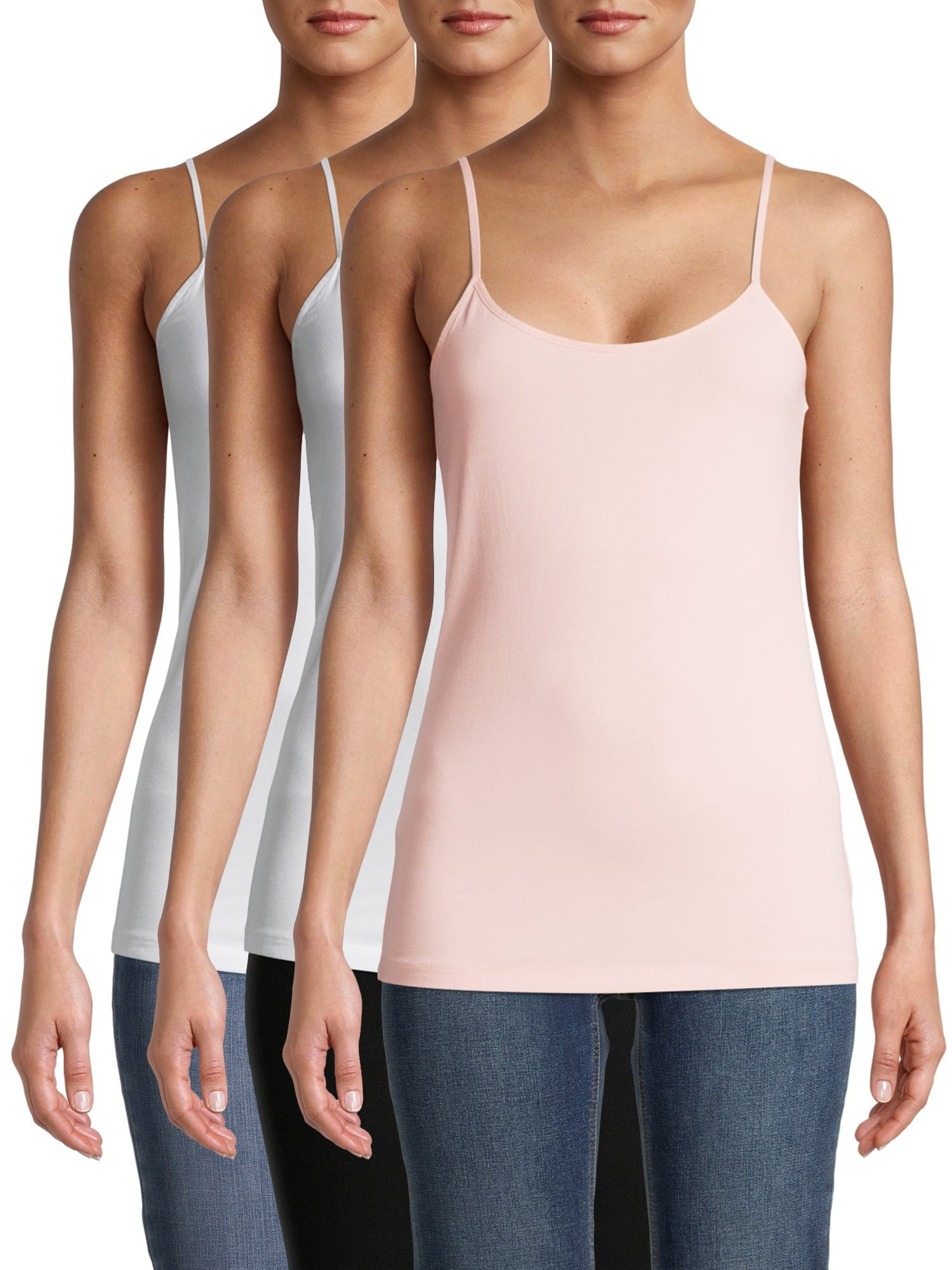 Time and Tru Time and Tru Women's Cami Tank Top, 3Pack
