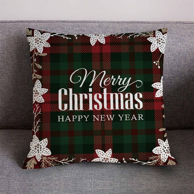 TIMIFIS Décorations de Noël Housse de Coussin en Coton Lin Housse de Coussin Home Sofa Decor