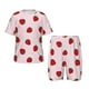 thumbnail image 1 of Fotbe Strawberry Pijama Estampada de 2 Piezas para Niños – Ropa de Dormir de Manga Corta Cómoda para Niños y Niñas, Camiseta y Shorts de Algodón-Medium, 1 of 6