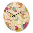 thumbnail image 3 of Designart 'Circular Design Retro Pattern II' Mid-Century Modern Wood Wall Clock, 3 of 5