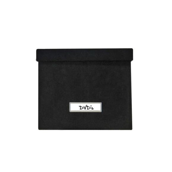 Vista Collapsible Faux Suede Storage Box (Black)