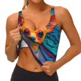 thumbnail image 3 of Fuzoiu Colorful Textured Chihuahua Print Women's Sports Vest,U-Back Sports Tank,Gym Vests,Athletic Sleeveless Shirts,Exercise Undershirts,Yoga, Gym, and Dance Wear-Large, 3 of 8