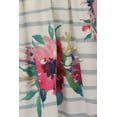 thumbnail image 3 of Little Girl Dress Kids Floral Stripe Cotton Easter Party Flower Girl Dress Off White 2T XS (501196), 3 of 4