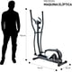 thumbnail image 3 of Elíptica Bluelander, Eliptic Trainer, 8 Niveles de Resistencia, Zancada 30 cm, Pantalla con Tiempo, Velocidad, Distancia, Calorías y Pulso, 3 of 5