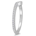 thumbnail image 2 of SZUL Women's 1/4 Carat TW Diamond Curved Wedding Band in 10K White Gold (K-L Color, I2-I3 Clarity), 2 of 3
