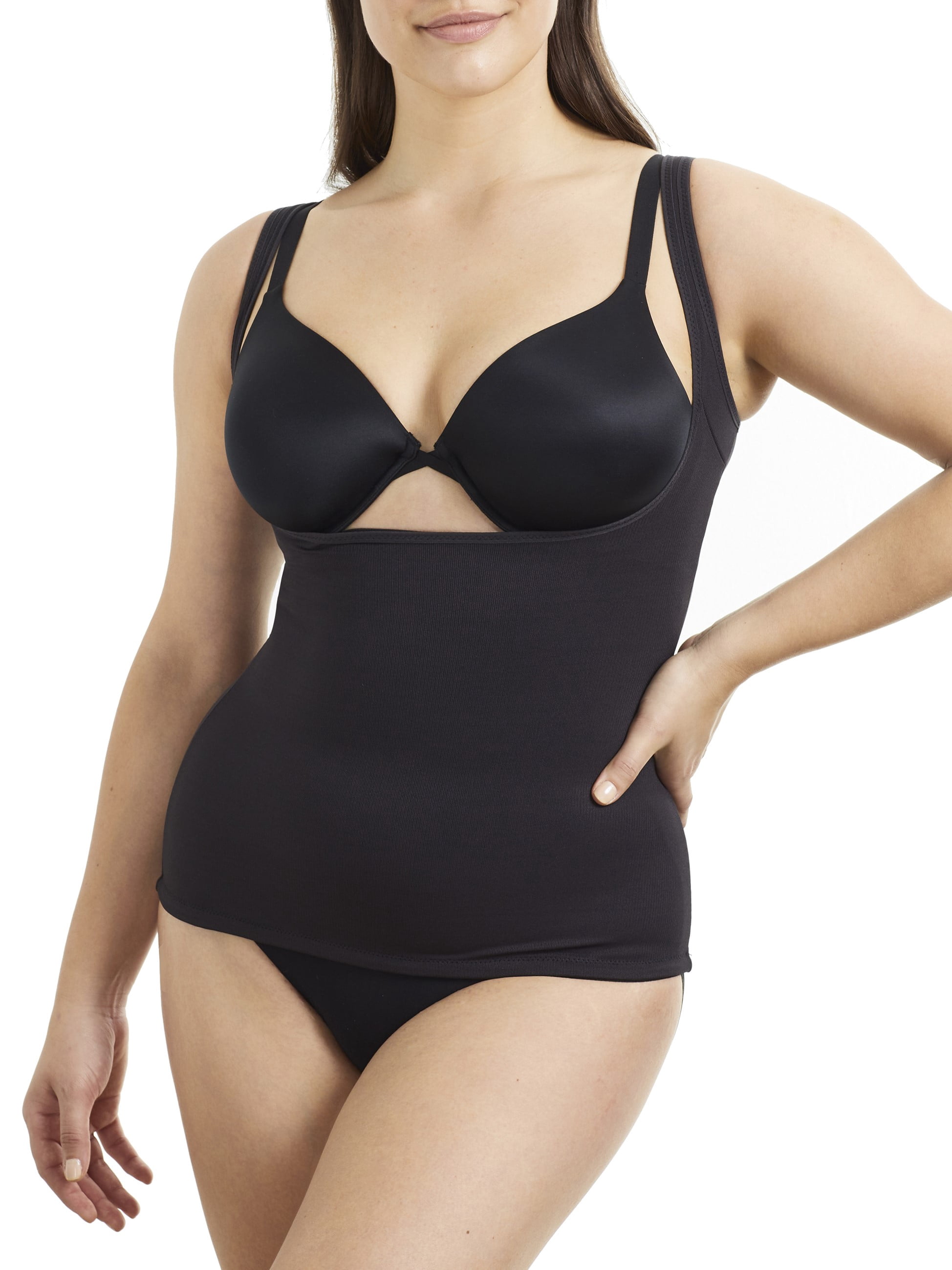 Cupid Women's Extra Firm Control Open-Bust Shaping Torsette Camisole Shapewear