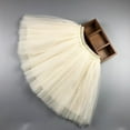 thumbnail image 4 of Zwiiyzr 2025 2-12Y Girls High Waist Tulle Skirts A-Line Mesh Tutu Skirts Dress for Toddler Girl Beige, 4 of 9
