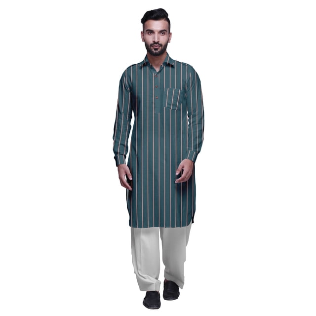 Atasi Chemise de Pyjama Classique avec Col et Poche avant en Rayonne pour Garçons
