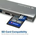 thumbnail image 5 of Verbatim® 7-in-2 USB C Hub Adapter/dock with 4K HDMI, 100W Power Delivery, USB 3.0, SD Card Readers for MacBook Pro and USB C Laptops, 5 of 6