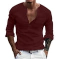 thumbnail image 3 of Men’s Long Sleeve Solid Color Base Shirt Casual Everyday Fashion Top, 3 of 5