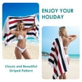 thumbnail image 3 of Smuge 4 Pack Cabana Stripe Beach Towels, 60x30 inches Microfiber Lightweight Outdoor Large Swim Towel for Adults (Wine Black), 3 of 10