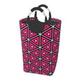 thumbnail image 1 of LNWH Laundry Hamper, Pink Triangle Geometry Foldable Laundry Basket With Handles Waterproof, 50L Large Capacity, 1 of 6
