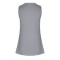 thumbnail image 5 of Homenesgenics Tank Tops for Women under $5 Women Tank Summer Solid Color Round-Neck Sleeveless Casual Tunic Blouse Gray L, 5 of 6