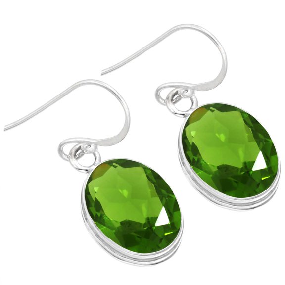 Peridot Quartz Earring 925 Sterling Silver Handmade Jewelry